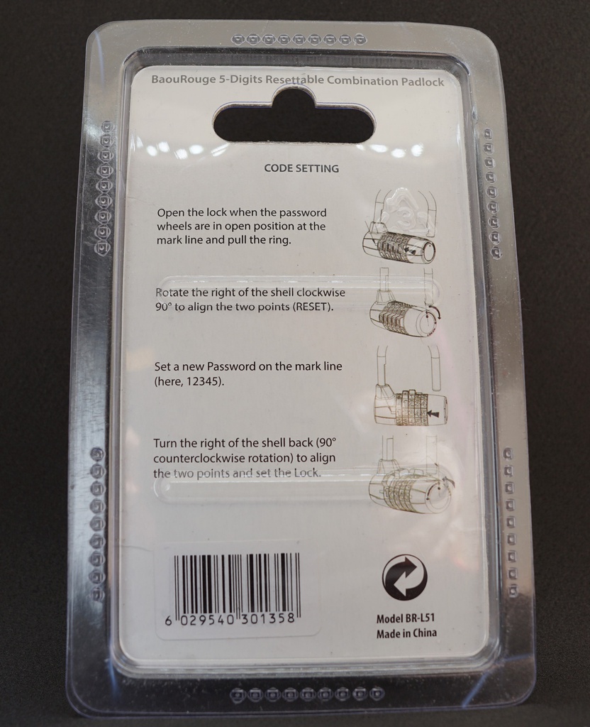 BaouRouge BR-L51 5-Digits Padlock