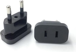 [USA-EU-B] Reis stekker - USA to EU travel adaptor - Black